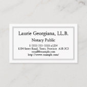 Schoon en  Notarisch Visitekaartje (Voorkant)