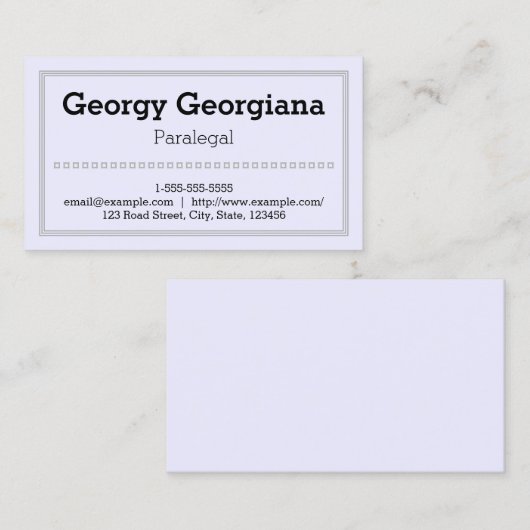 Schoon en professioneel, met drievoudige lijn gren visitekaartje (Voorkant / Achterkant)