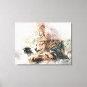 Schoon en schattig slapend waterverf kitten canvas afdruk (Voorkant)