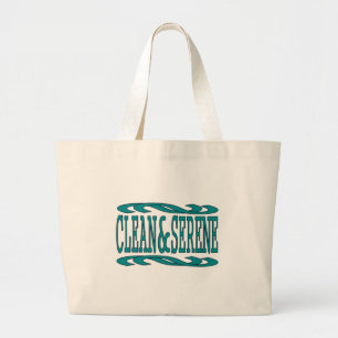 Schoon en sereen inspirerend herstelaanbod grote tote bag