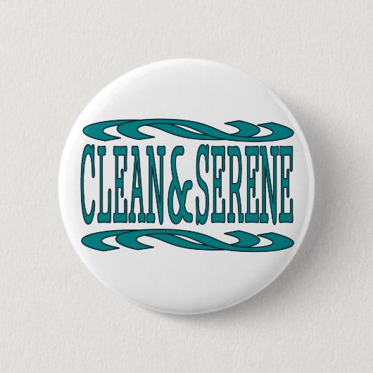 Schoon en sereen inspirerend herstelaquote ronde button 5,7 cm (Voorkant)