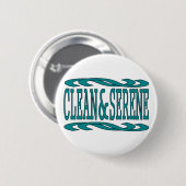 Schoon en sereen inspirerend herstelaquote ronde button 5,7 cm (Voorkant /achterkant)