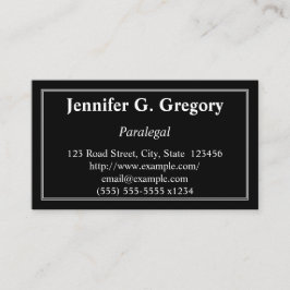 Schoon en traditioneel paralegaal Visitekaartje