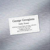 Schoon en vast Visitekaartje van de openbare notar Magnetisch Visitekaartje (Voorbeeld)