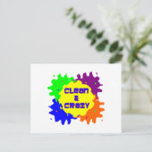 Schoon en waanzinnig briefkaart (Staand voorkant)