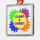 Schoon en waanzinnig metalen ornament (Links)