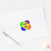 Schoon en waanzinnig ronde sticker (Envelop)