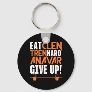 Schoon eten hard trainen gym bodybuilding fitness sleutelhanger