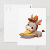 Schoon Ezeltje Eet Taart Briefkaart (Voorkant / Achterkant)