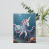 Schoon Fantasie Eenhoorn Octopus Briefkaart (Staand voorkant)