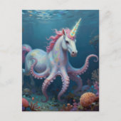 Schoon Fantasie Eenhoorn Octopus Briefkaart (Voorkant)