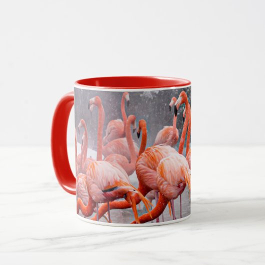 Schoon Flamingo Foto Koffie Mok (Voorkant links)