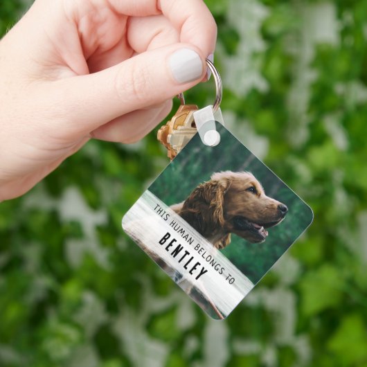 Schoon foto van de hond sleutelhanger (Hand)