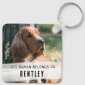 Schoon foto van de hond sleutelhanger (Achterkant)