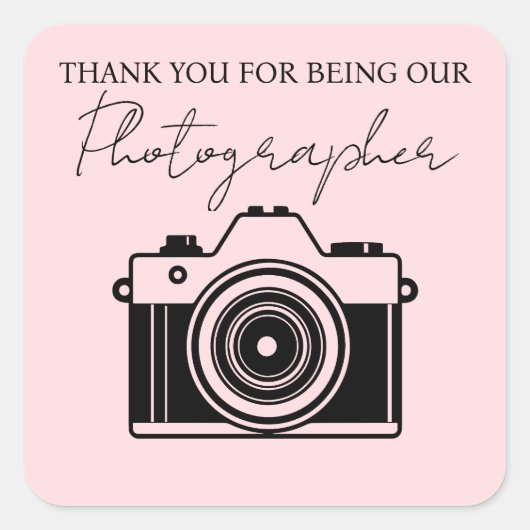Schoon Fotograaf Bedankt Sticker (Voorkant)