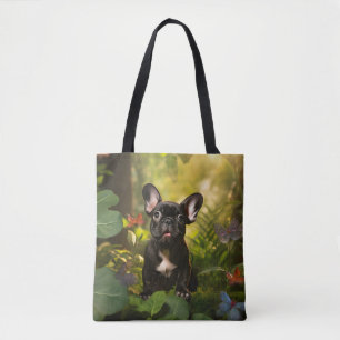 🐶💗Schoon Frans Frans puppy in een jungle Tote Bag
