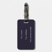 Schoon fret huisdier kunst schattig dier bagagelabel (Achterkant verticaal)