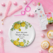 Schoon Gele Roos Bruiloft Feest Papieren Bordje (Feest)