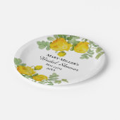 Schoon Gele Roos Bruiloft Feest Papieren Bordje (Gekanteld)