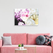 Schoon gemengd bloemenschilderij op canvas afdruk (Insitu (Woonkamer))