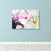 Schoon gemengd bloemenschilderij op canvas afdruk (Insitu (Houten vloer))