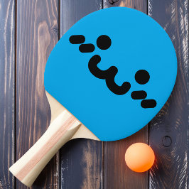 Schoon gezicht blauwe pingpongbat tafeltennisbatje