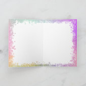 Schoon Glitter Magisch Eenhoorn Verjaardag Kaart (Binnen)