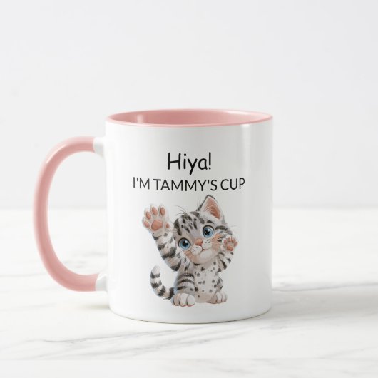 Schoon golfbewegend tabby poesje kat mok | Geperso (Links)