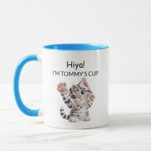 Schoon golfbewegend tabby poesje kat mok Geperso