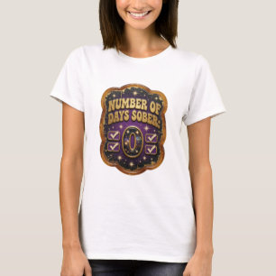 Schoon Goud AANTAL DAGEN NUCHTER 0 Print T-shirt