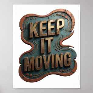 Schoon Goud BLIJF IN BEWEGING Design Poster