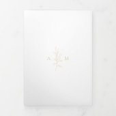 Schoon Goud Botanische Foto Elegante Huwelijk Drieluik Uitnodiging (Cover)