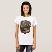 Schoon Goud BRONX NYC Slogan T-shirt (Voorkant volledig)