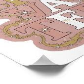 Schoon Goud GEMOTIVEERDE 3D-tekstkunst Poster (Hoek)