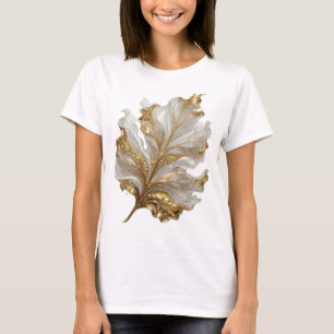 Schoon Goud GOUDEN BLAD Artistiek Motief T-shirt