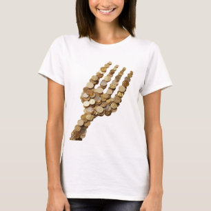 Schoon Goud HAND VAN GELD Artistiek Motief T-shirt