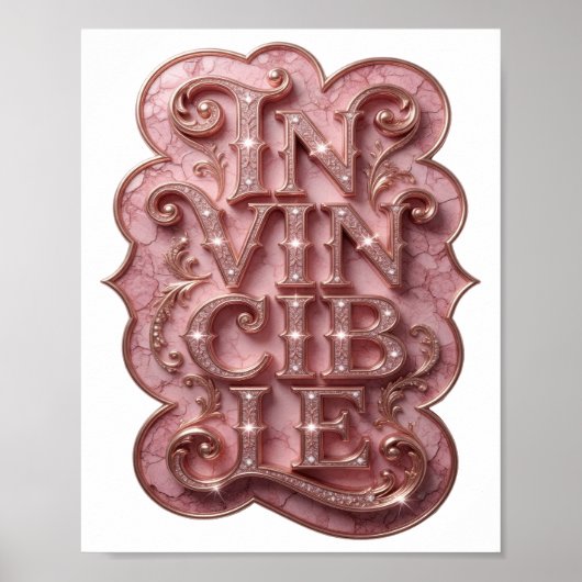 Schoon Goud IN ONOVERWINNELIJK Vet Design Poster (Voorkant)