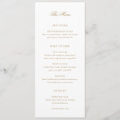 Schoon Goud Klassieke Bruiloft Menu (Voorkant)