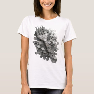 Schoon grijs ABSTRACTE KUNST Artistiek motief T-shirt