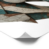Schoon grijs ABSTRACTE KUNST Grafisch ontwerp Poster (Hoek)