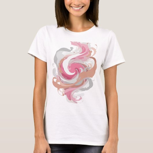 Schoon Grijs ABSTRACTE KUNST Statement Design T-shirt (Voorkant)