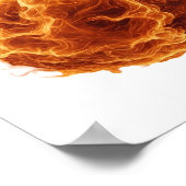 Schoon grijs FIRE BALL-ontwerp Poster (Hoek)