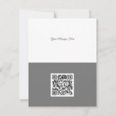 Schoon Grijs Zakelijk QR Code Kerstboom Feestdagenkaart (Achterkant)