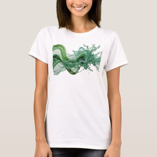 Schoon Groen ABSTRACTE KUNST Grafische T-shirt (Voorkant)