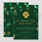 Schoon Groen Eenvoudig Bokeh St Patricks Dag Kaart (Voorkant / Achterkant)