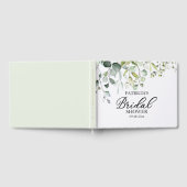 Schoon groen eucalyptus bruidsfeest gastenboek (Volledig)