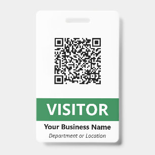 Schoon Groen Witte Bezoeker Uw QR-code Badge