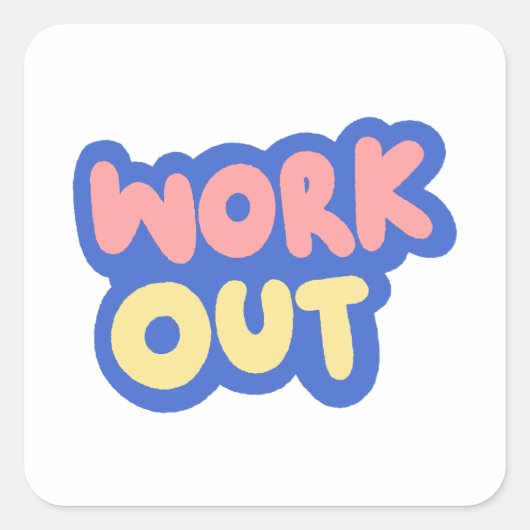 Schoon gym / fitness sticker | geen excuses | work (Voorkant)