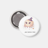 Schoon Halloween Fluffy Spin met Heksenhoed Kleur Magneet (Voorkant / Achterkant)