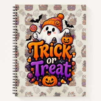 Schoon Halloween-notitieboek met spookje Notitieboek